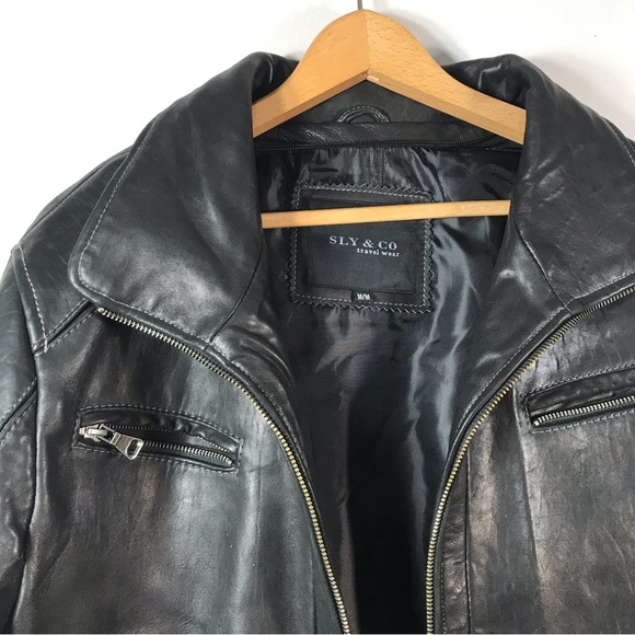 SLY & CO mens leather jacket - Picture 6 of 15